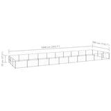 Dog Kennel Silver 30 m Steel 3082142