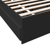 Bed Frame with Drawers without Mattress Black 90x190 cm Single 3280707