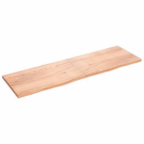 Table Top Light Brown 200x60x cm Treated Solid Wood Oak 3156399