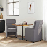 Dining Chairs with Wheels 2 pcs Grey 58 x 65 x 98 cm 42017886