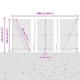 Welded Wire Fence with Concrete Base 10 x 1.2 m 3351230