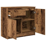 Sideboard with Drawer Old Wood 71x35x65 cm Engineered Wood 861605