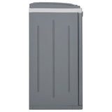 Trash Bin with 2 Doors Grey 65x45x88 cm PP 364058