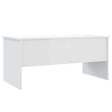 Coffee Table High Gloss White 102x50,5x46,5 cm Engineered Wood 809725