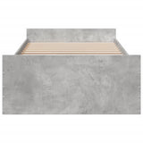 Bed Frame Concrete grey Engineered wood Small Single Bed Frame 3280352