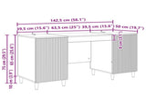Desk with Shelf Grey Sonoma 142.5 x 50 x 75 cm Engineered Wood 3414600