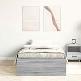 Bed Frame without Mattress Grey Sonoma 100x200 cm 3203836