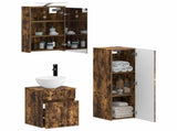 Bathroom Furniture Set 4 pcs Smoked Oak 3407467