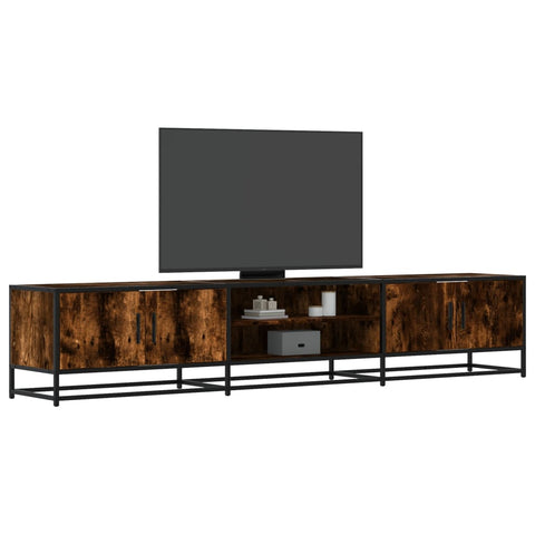 TV Cabinet Smoked Oak 210x35x41 cm Engineered Wood 3300782