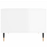 Coffee Table High Gloss White 60x50x36.5 cm Engineered Wood 830534