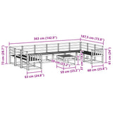 Outdoor Sofa Set 11 pcs Natural Solid Acacia Wood 3367082