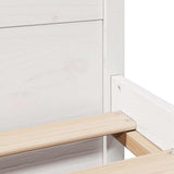 Bed Frame without Mattress White 100x200 cm Solid Wood Pine 3301685
