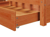 Bed Frame with Drawer Wax Brown 140 x 200 cm Solid Pine Wood 3422759