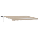 Retractable Awning Beige 450 x 350 cm Fabric and Aluminium 3331130
