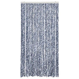 Fly Curtain Blue and White 100x200 cm Chenille 377371