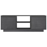 TV Cabinet Grey 110x30x40 cm Solid Pinewood 809902