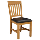 Dining Set 3 pcs Black Solid Oak Wood 3430316