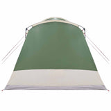 Cabin Tent with Roof Green 8-Person Polyester and Steel 42028575