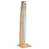 Outdoor Shower Beige 55x60x224 cm Poly Rattan and Acacia Wood 368211