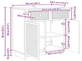 Sideboard Concrete Grey 66 x 34.5 x 90 cm Engineered Wood 893948