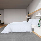 Duvet Cover Set White 220x240 cm Cotton 136163