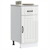 Kitchen Base Cabinet Lucca High Gloss White Engineered Wood 853709