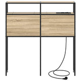 Storage Headboard with Shelf Sonoma oak 80 cm Engineered wood 859726