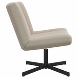 Swivel Chair Light Grey 63 x 75 x 76 cm Sheepskin 42007334