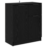 Sideboard with Drawer Black Oak 60 x 30 x 70 cm Engineered Wood 880775