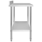 Kitchen Work Table with Overshelf 120x60x150 cm Stainless Steel 3054471