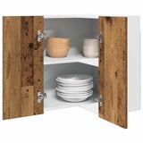 Hanging Corner Cabinet Lyon Old Wood 57x57x60 cm Engineered Wood 856122