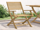 Folding Garden Chairs 4 pcs 54.5x61.5x86.5 cm Solid Wood Acacia 365738