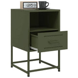 Bedside Cabinets 2 pcs Olive Green 36x39x60.5 cm Steel 846563