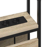 Storage Headboard with Shelf Sonoma oak 200 cm Engineered wood 859661