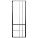 Shower Cabin Frosted ESG 70x70x180 cm Black 151859