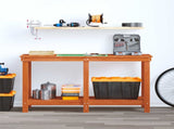 Work Bench Wax Brown 140 x 50 x 80 cm Solid Pine Wood 870301