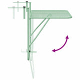 Hanging Balcony Table Folding Mint Green 60 x 39 x 65 cm Steel 42008080