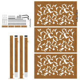 Garden Gate 100x150 cm Weathering Steel Leaf Design 4100966
