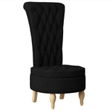 Slipper Chair Black 56.5 x 70 x 110 cm Fabric 42020680