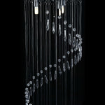 Ceiling Lamp with Crystal Beads Silver Spiral G9 281577