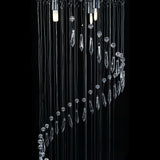 Ceiling Lamp with Crystal Beads Silver Spiral G9 281577