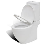 Stand Toilet & Bidet Set White Ceramic 270059