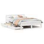 Bed Frame without Mattress White 120x190 cm Small Double Solid Wood Pine 3309867