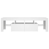 TV Cabinet with LED Lights White 140x36.5x40 cm 804364