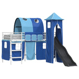Kids'Loft Bed Frame White and Blue 75 x 190 cm Metal 42020899