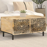 ZNTS Coffee Table 80x50x40 cm Solid Wood Mango 358217