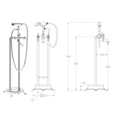 Freestanding Bathtub Faucet Stainless Steel 99.5 cm Silver 145093