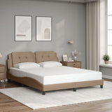 Bed Frame without Mattress "Zadar" Cappuccino 160x200 cm Faux Leather 3208195