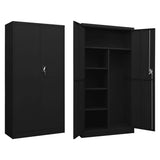 Locker Cabinet Black 90x40x180 cm Steel 335972