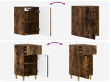 3 Piece Bathroom Cabinet Set ARNHEM Smoked Oak Engineered Wood 3417770